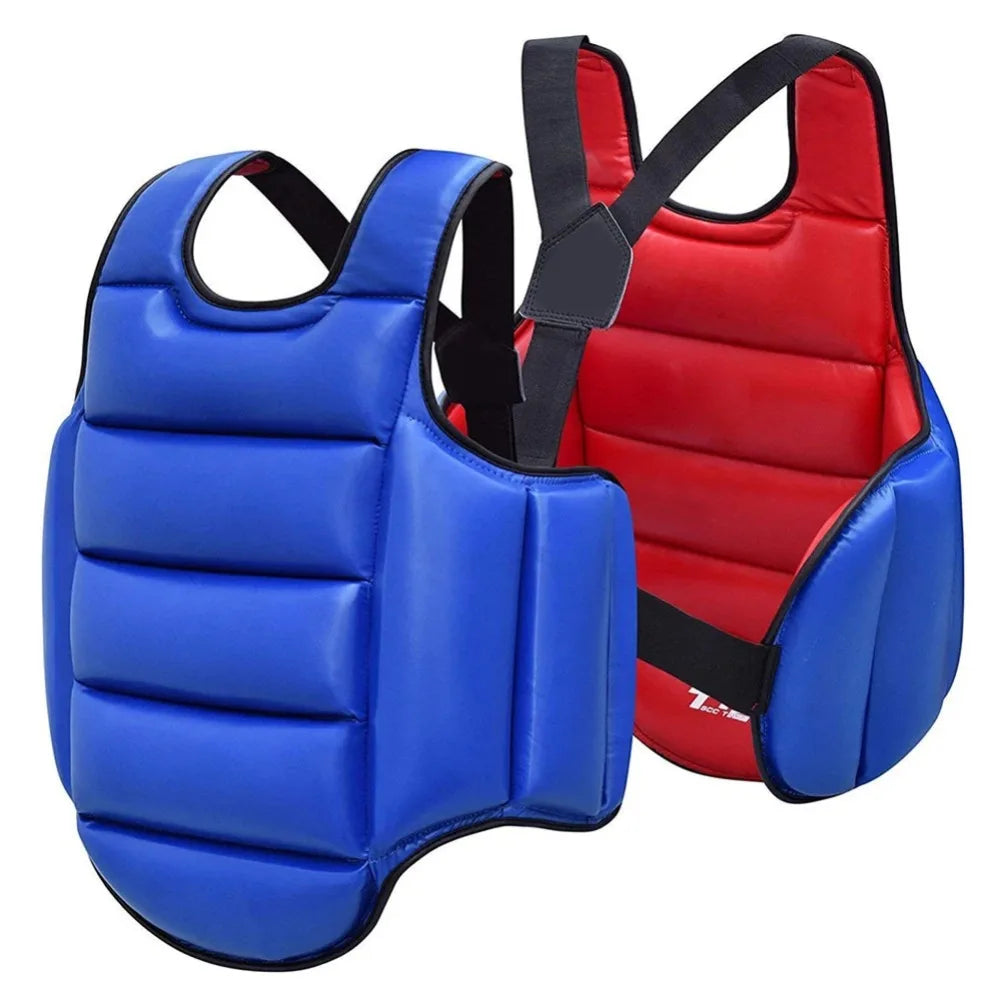 Soft Training Uniform for Taekwondo Target Foam Red/Blue/Black/Gray Karate Uniform Chest Guard Belt Vest Unisex Boxing Equipment