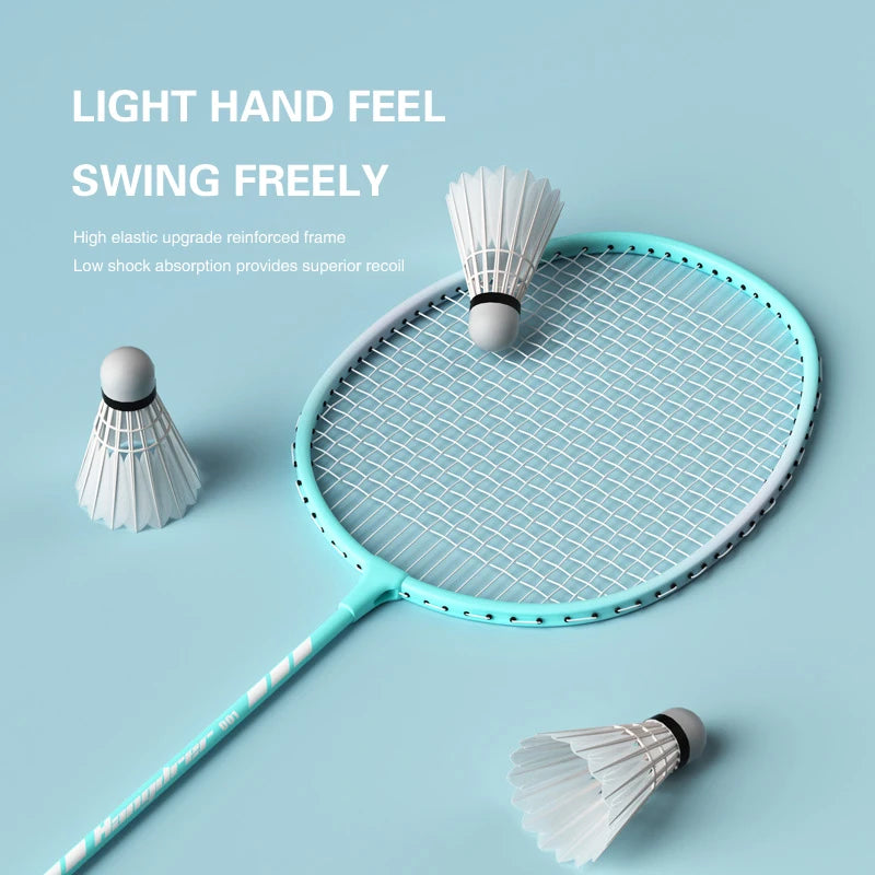 Professional Full Carbon Badminton Racket Set - Light 5U/G4 Offensive & Defensive