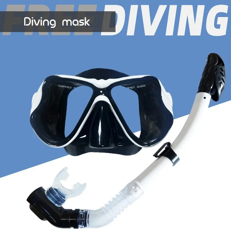 Diving Snorkeling Mask Set with Panoramic Anti-Fog View