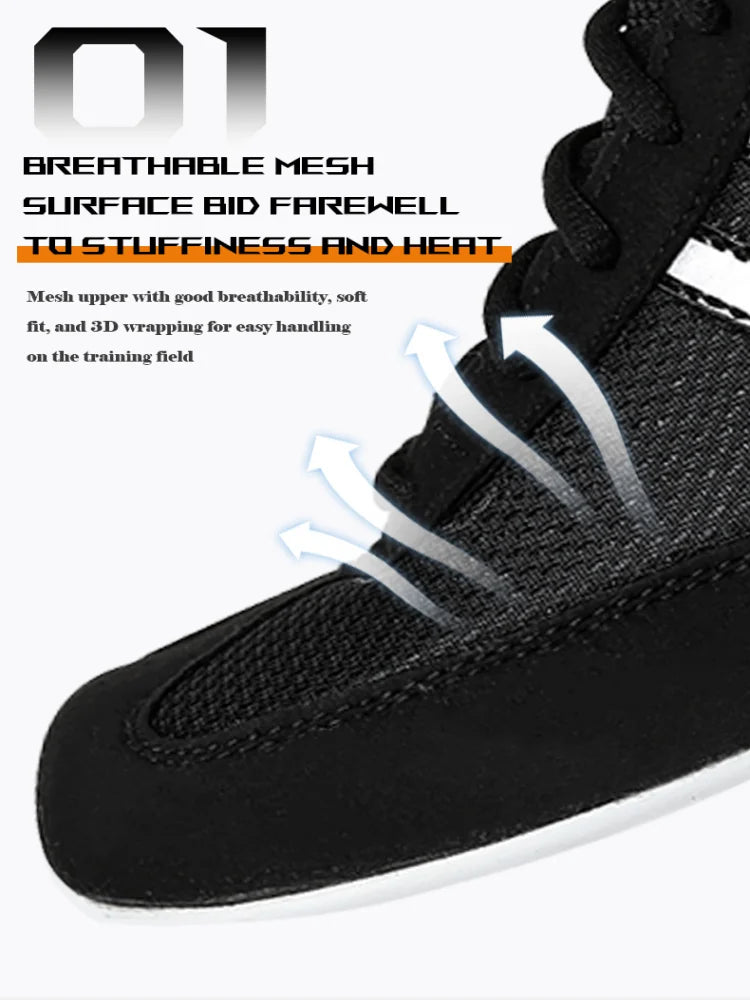 👟 Professional Unisex Boxing Shoes | Breathable & Wear-Resistant Non-Slip Wrestling Footwear | Fighting Sneakers for Gym Training