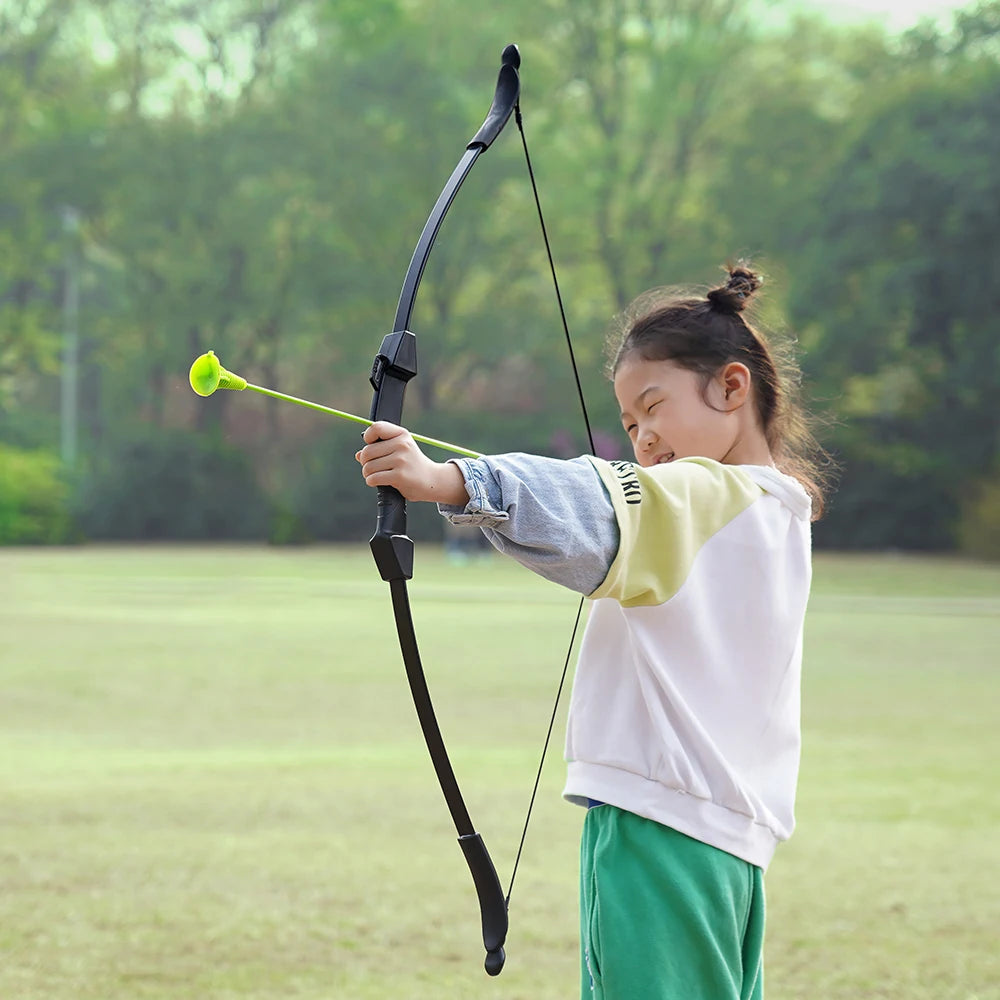 🏹 Toparchery Recurve Bow & Sucker Arrow Set | Junior Archery Training | Outdoor Parent-Child Shooting Game (15-18lbs, 42")