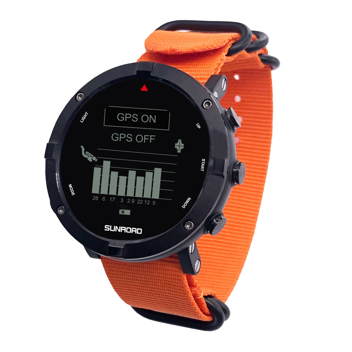 Sunroad GPS Sports Smart Watch - 100m Waterproof Fitness Tracker with Altimeter, Compass, Barometer for Cycling & Mountaineering