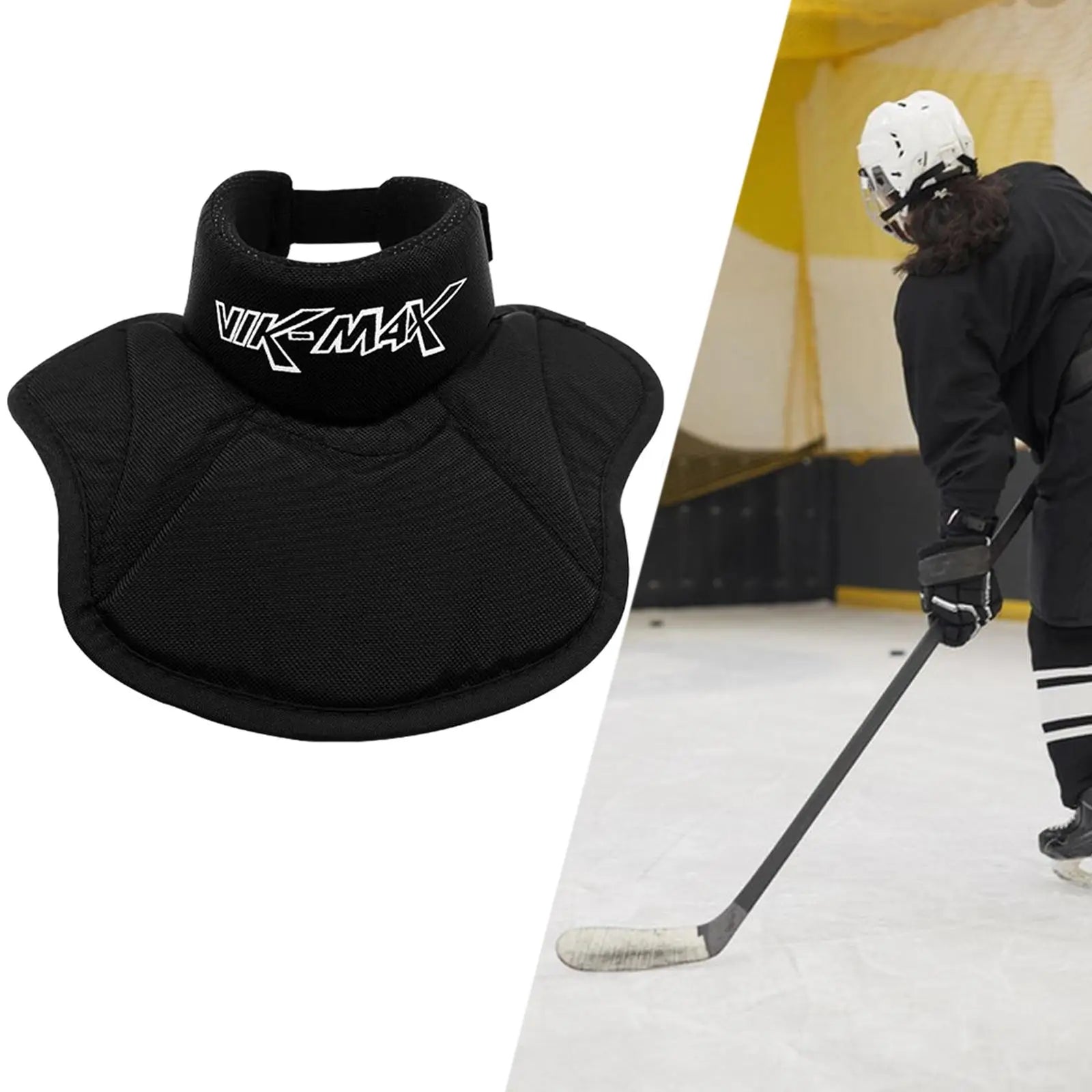 Hockey Neck Guard Cut Resistant Collar Lightweight Throat Protector for Outdoor Sports Unisex Teens Ringette Adult Women Men