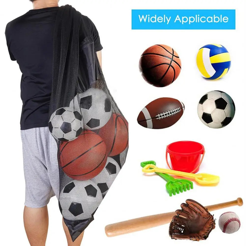 🏀 Drawstring Sports Ball Bag – Mesh Backpack for Football, Basketball, Soccer, Volleyball & Swimming Gear | Durable Ball Storage 🌟