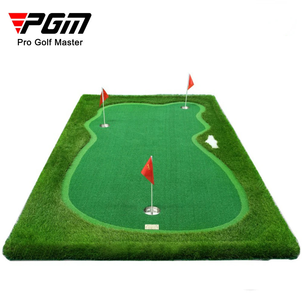 PGM 3-Hole Indoor Golf Putting Green – 100x300cm Training Mat for Home & Outdoor Practice!