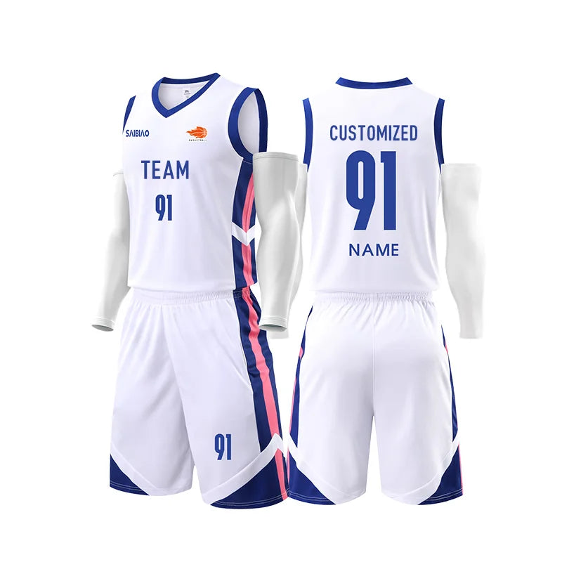 🏀 Customizable Basketball Jersey for Kids & Adults | Quick-Drying Training Uniforms & Tracksuits