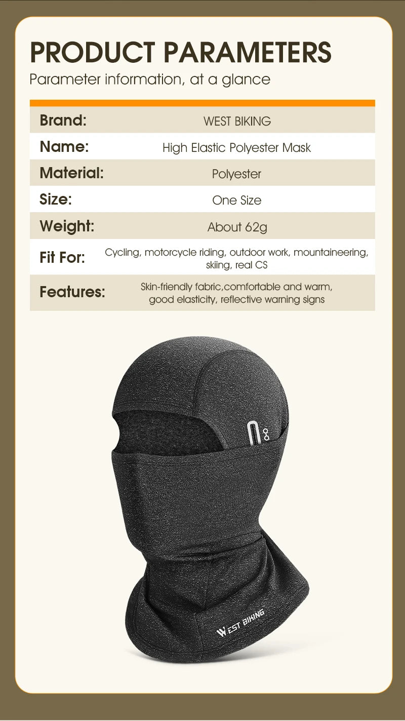 🧣 WEST BIKING Winter Balaclava Fleece | Windproof Neck Warmer for Men & Women | Cycling, Ski, Motorcycle, Running