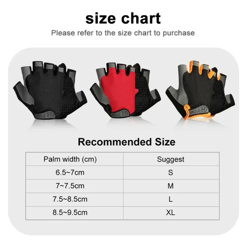 💪 Fingerless Gym Training Gloves for Men & Women – Anti-Slip Cycling, Fitness, Motorcycle, and MTB Gloves 💪