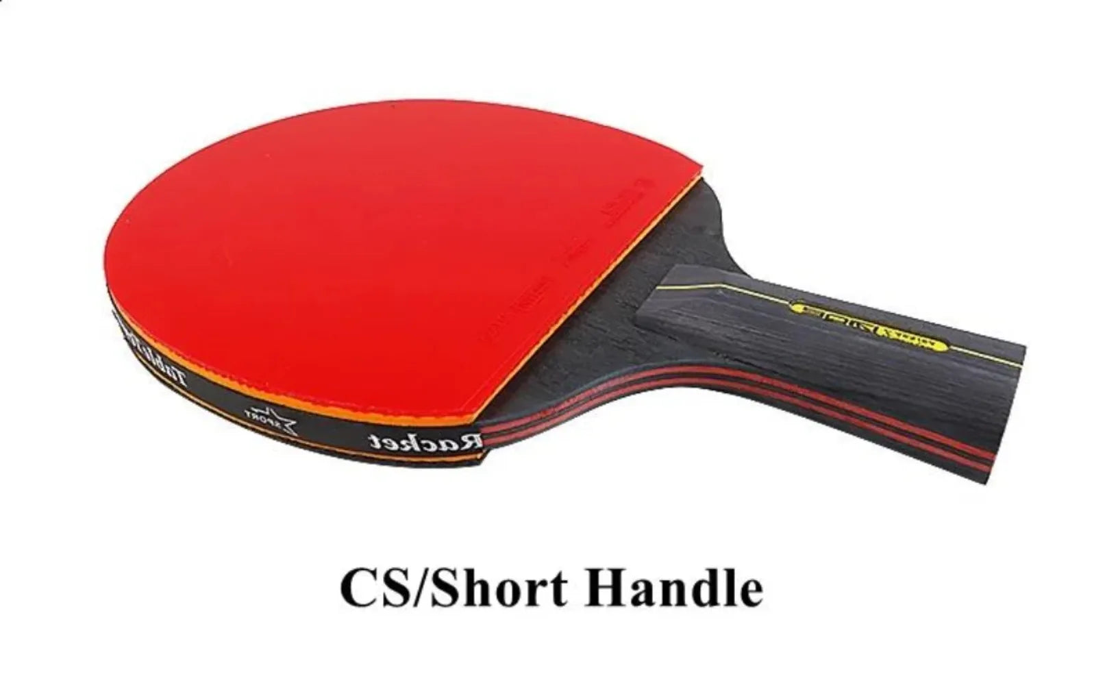 Professional 5/6 Star Table Tennis Racket Set - 2PCS with Pimples-In Rubber & High-Quality Blade