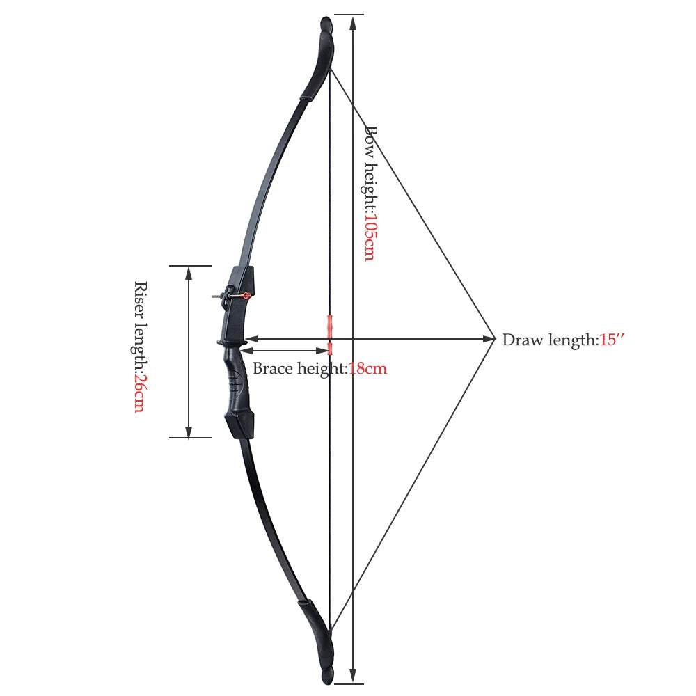 🏹 Toparchery Recurve Bow & Sucker Arrow Set | Junior Archery Training | Outdoor Parent-Child Shooting Game (15-18lbs, 42")