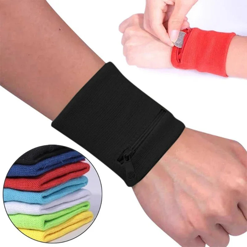 Unisex Zipper Wrist Wallet Pouch – Sports Arm Band Bag for MP3, Keys, Cards & More