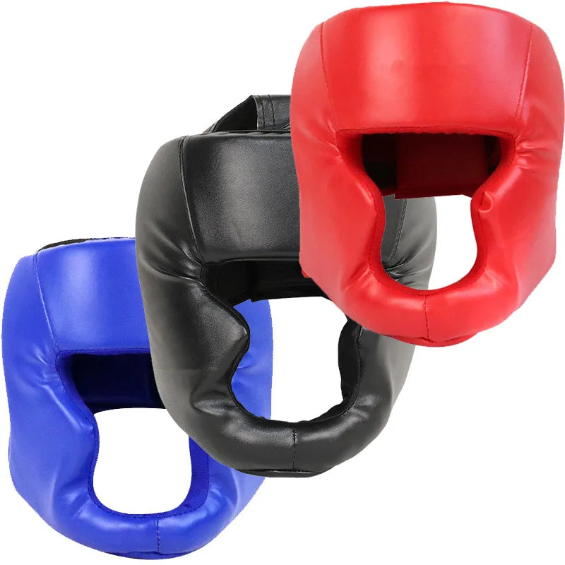 🥊 Boxing Headgear for Children & Adults | PU Karate & Muay Thai Safety Helmet | MMA & Sanda Training Gear