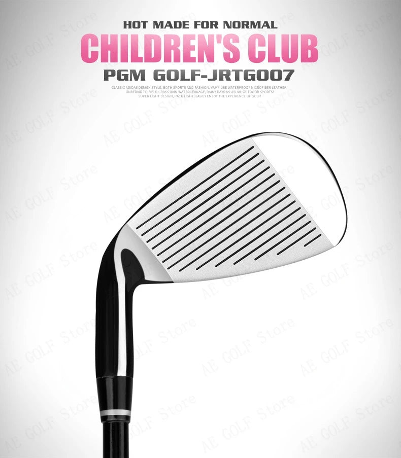 PGM Kids Golf Club Set (3-12 Years) | Complete Beginner's Kit with Wood, Iron, Putter & Bag