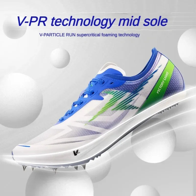 Victory Light Platform Carbon Plate Sprint Spikes | 6-Spike Track & Field Shoes for Mid & Long Distance, Long Jump