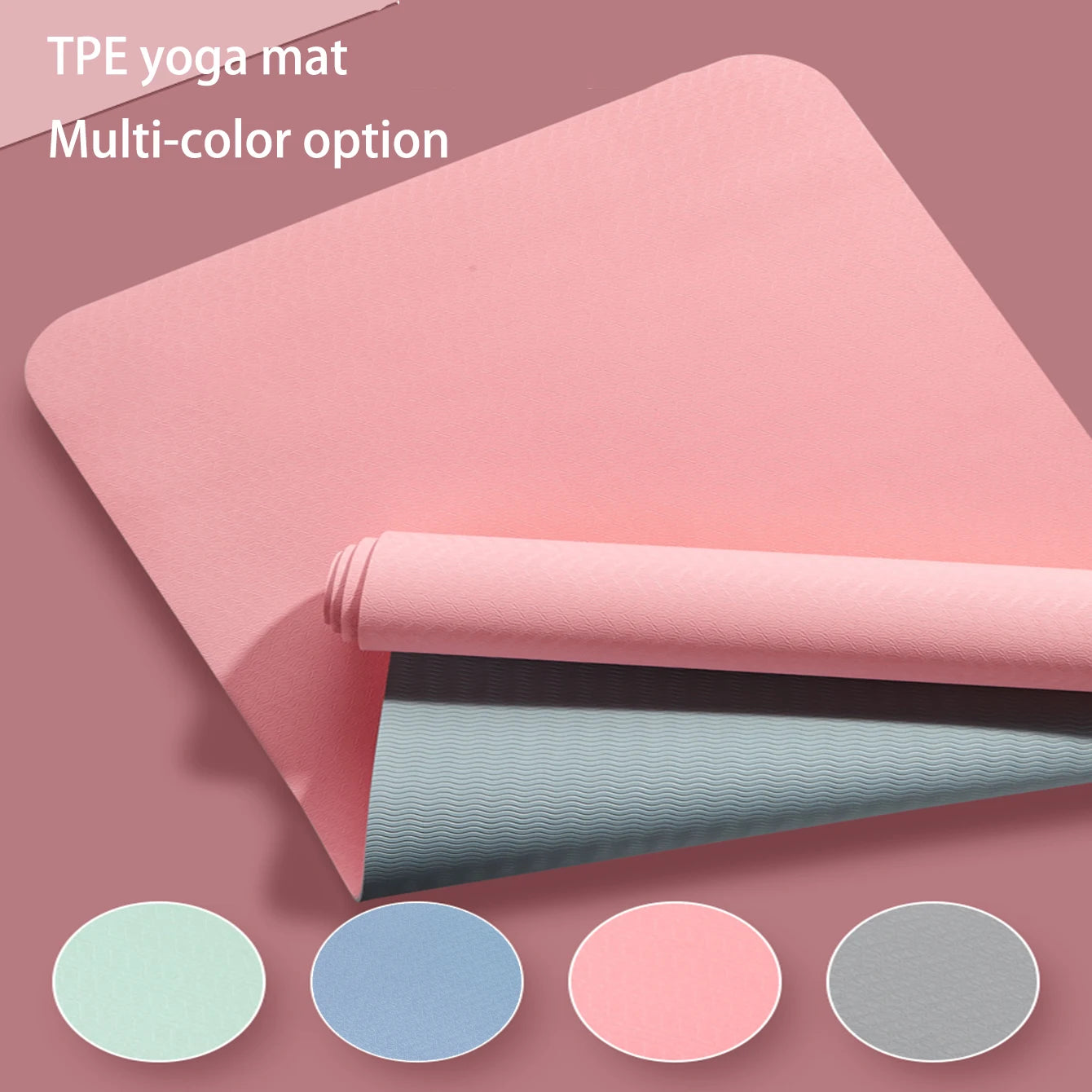 🧘 Eco-Friendly Yoga & Fitness Mat with Strap 🌿 | Non-Slip Design for Women | Perfect for Home Workouts & Pilates