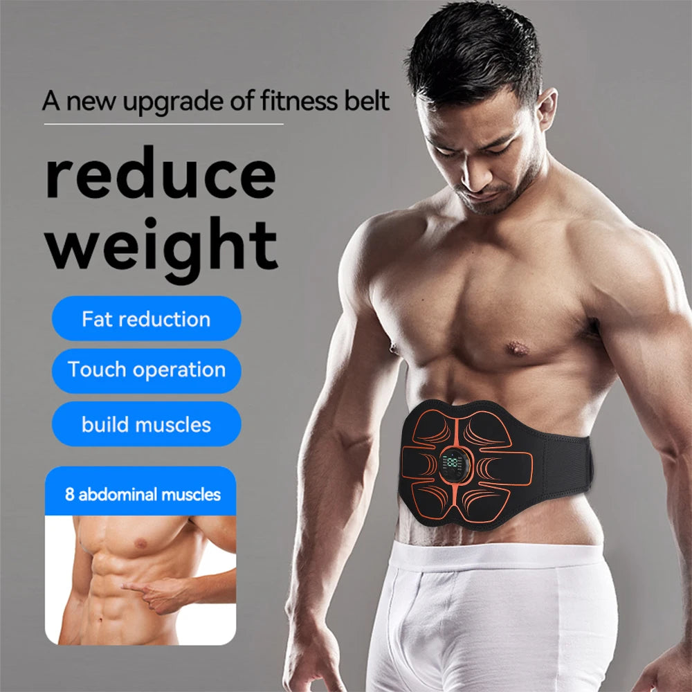 ⚡ Electric Muscle Stimulator & Fat Burner | Slimming Belt for Waist & Abs | Fitness & Weight Loss Massager