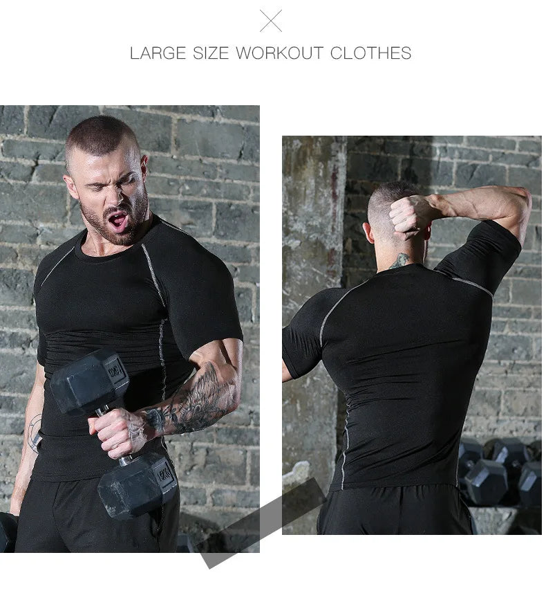 Men's Running Training Sportswear Cycling Slow Running Quick Drying Fitness Clothes Sanda Fitness Exercise Tight Fitting Clothes