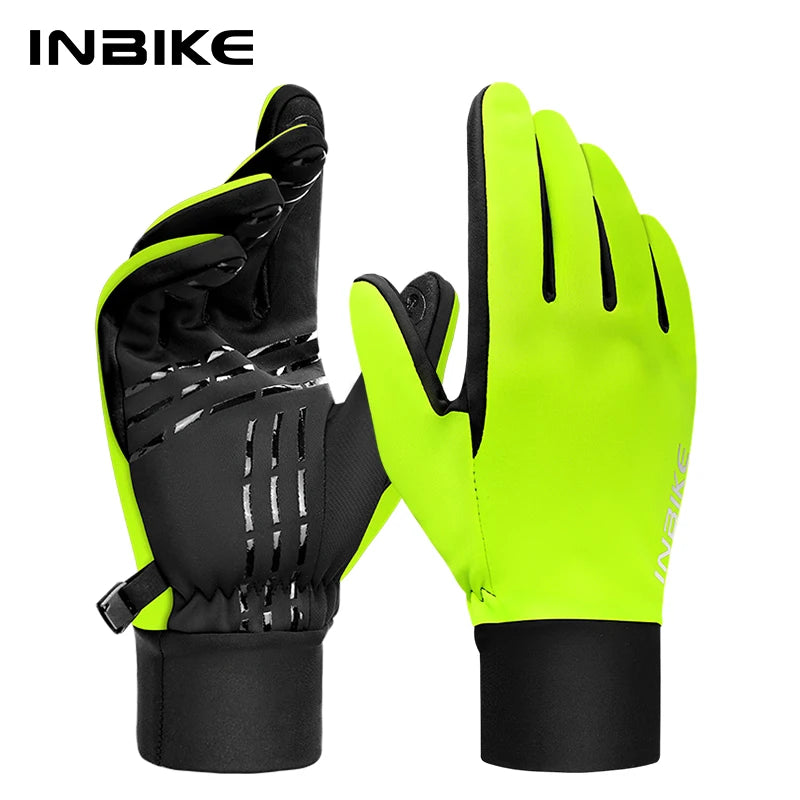 🧤 INBIKE Winter Cycling Gloves | Warm Fleece Waterproof Gloves for Men & Women | Touchscreen Biking Gear