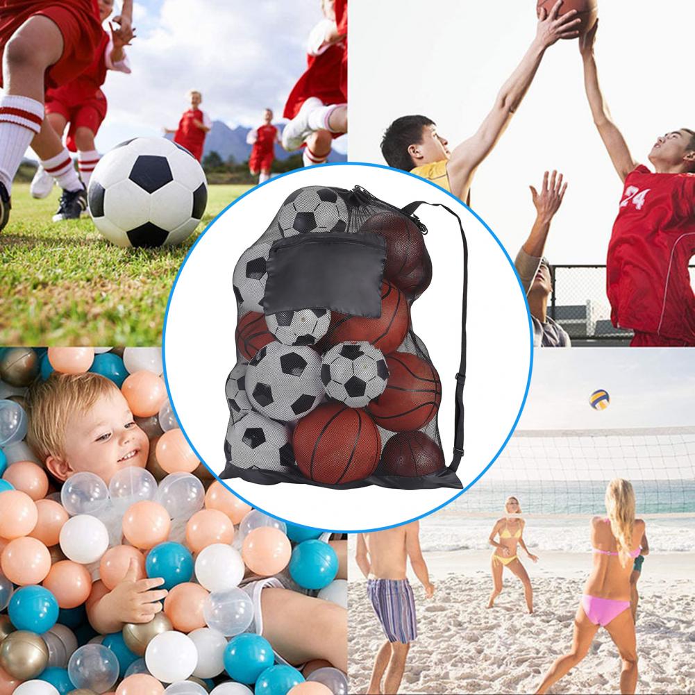 🏀 Drawstring Sports Ball Bag – Mesh Backpack for Football, Basketball, Soccer, Volleyball & Swimming Gear | Durable Ball Storage 🌟