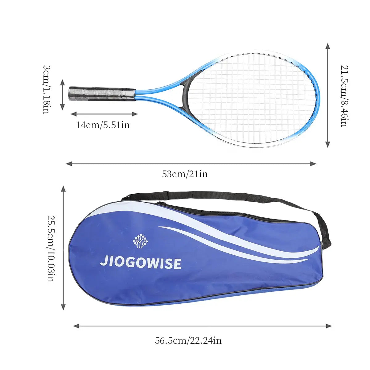 2PCS Tennis Racket Set with Bag – Perfect for Beginners & Youth Training