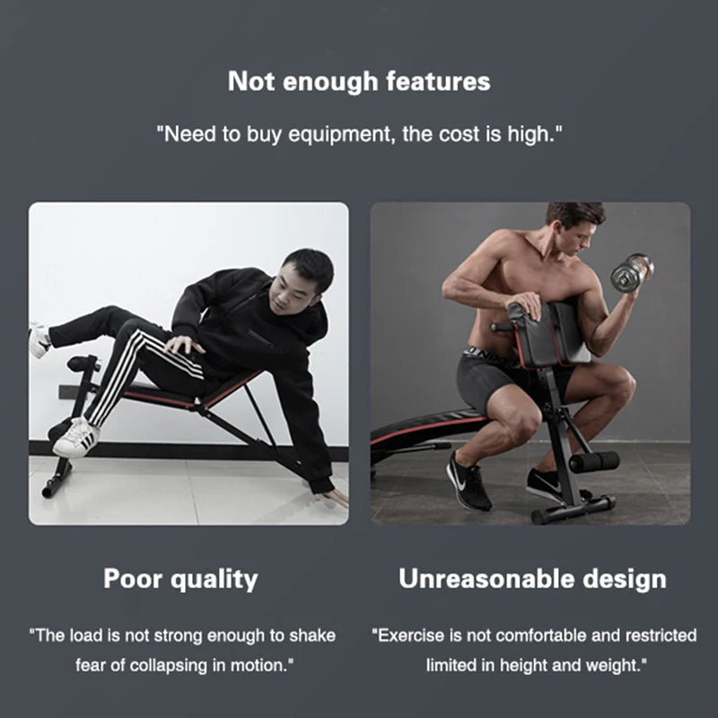 🏋️‍♂️ Multifunctional Dumbbell Stool Sit-Up Aid | Home Fitness Equipment