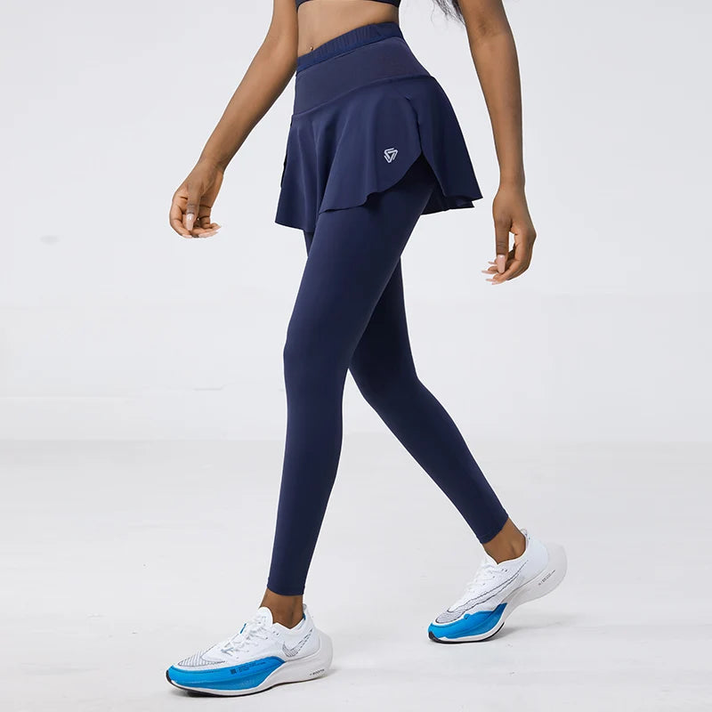 Women’s High Waist Tennis Skort with Sun Protection