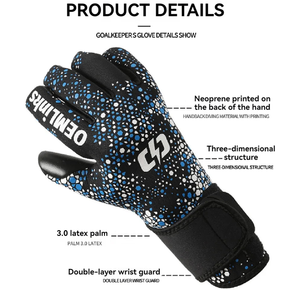 Professional Goalkeeper Gloves - Finger Protection Anti-Slip Soccer Training Gloves for Adults and Children