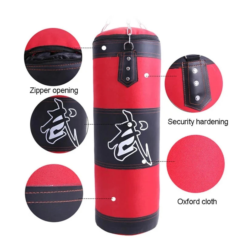 Heavy-Duty Hanging Boxing Sandbag Set – Ideal for Boxing, Kickboxing, and Karate Training – Includes Gloves & Wrist Guard 🥊