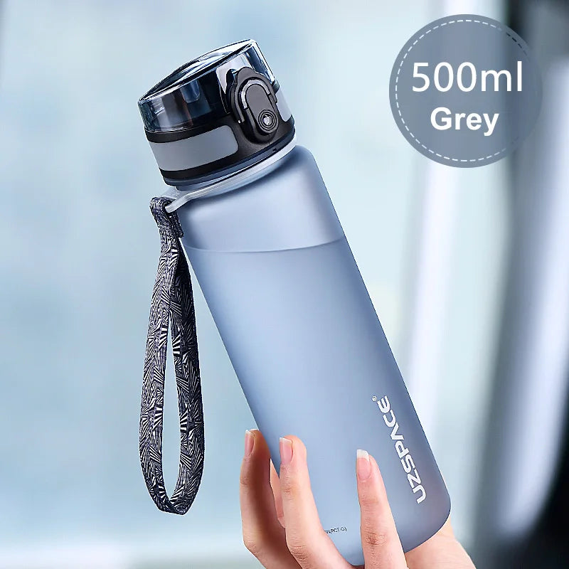 BPA-Free Sports Water Bottle | 500ml Tritan Frosted Plastic | Leakproof with Shaker & Tea Filter | Perfect for Gym & Travel