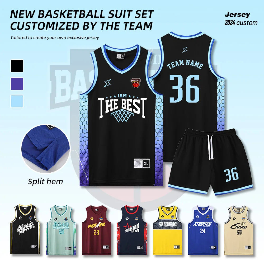 Customizable Quick-Dry Basketball Jersey for Kids & Adults – Perfect for Training and Play!