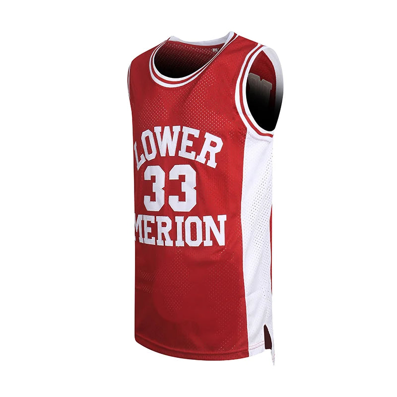 Lower Merion 33 Bryant Basketball Jersey Red 2024