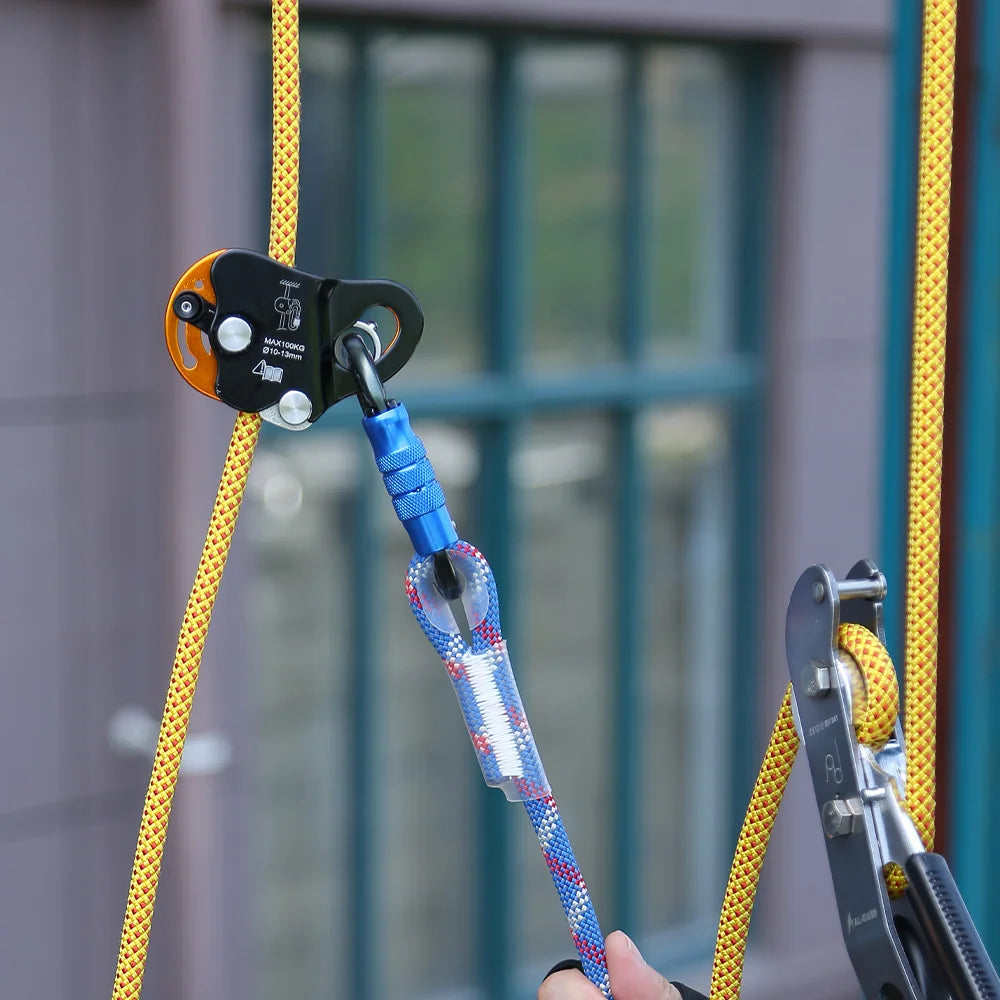 🧗‍♂️ Rock Climbing Ascending & Descending Safety Equipment | Removable Rope Gripper with Automatic Lock | Anti-Fall Protective Gear