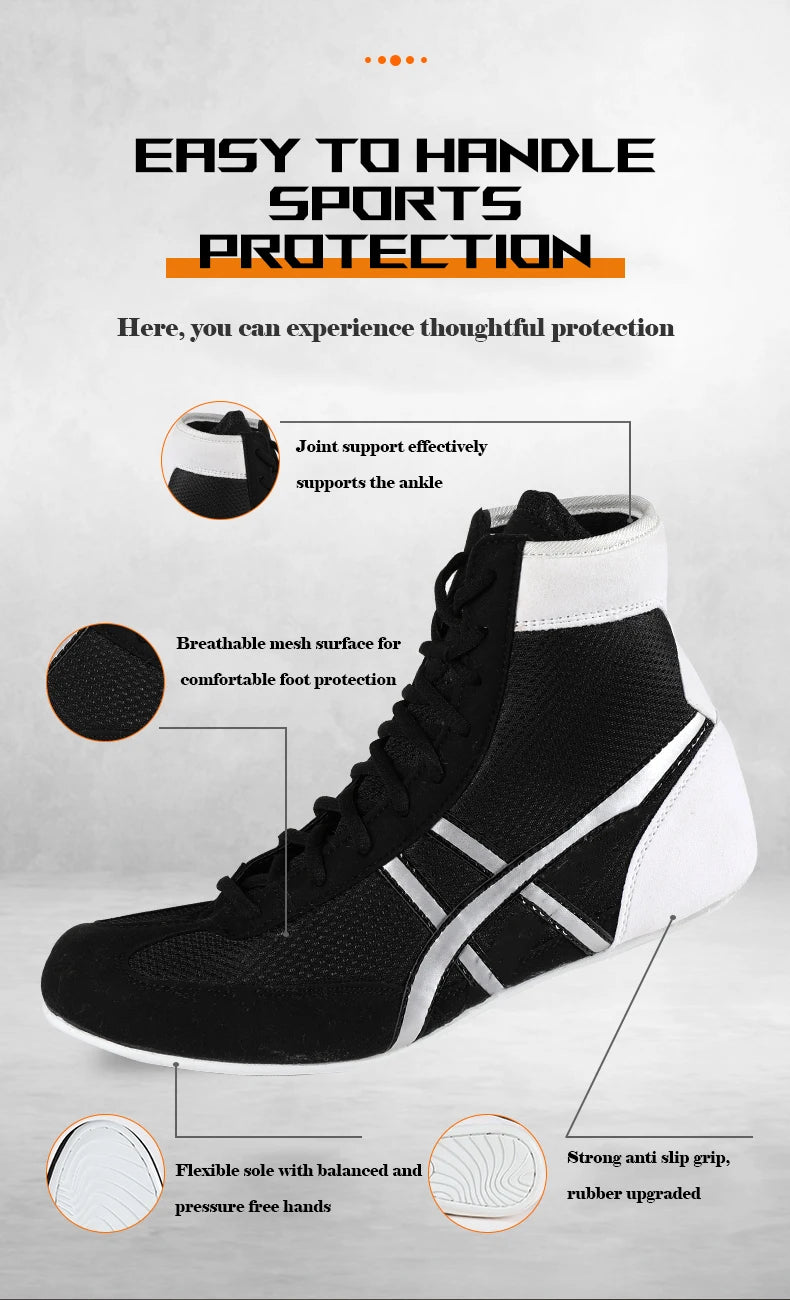 👟 Professional Unisex Boxing Shoes | Breathable & Wear-Resistant Non-Slip Wrestling Footwear | Fighting Sneakers for Gym Training