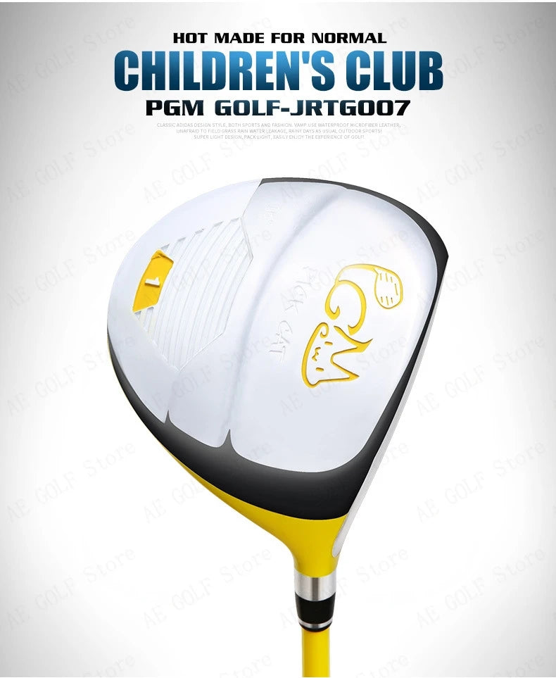 PGM Kids Golf Club Set (3-12 Years) | Complete Beginner's Kit with Wood, Iron, Putter & Bag