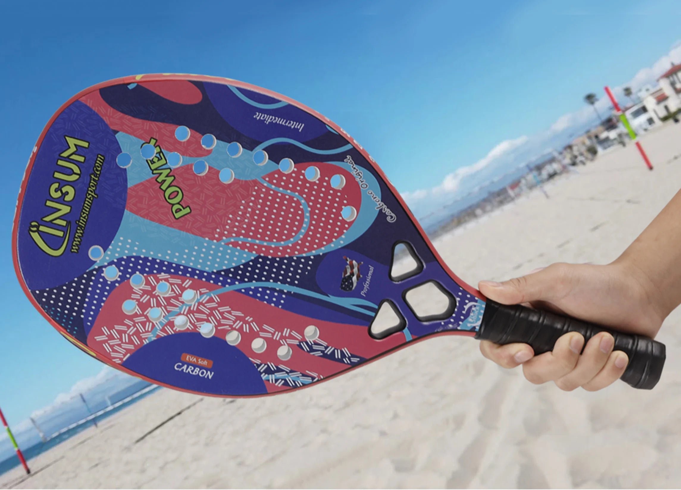 INSUM Beach Tennis Racket with EVA Foam Core