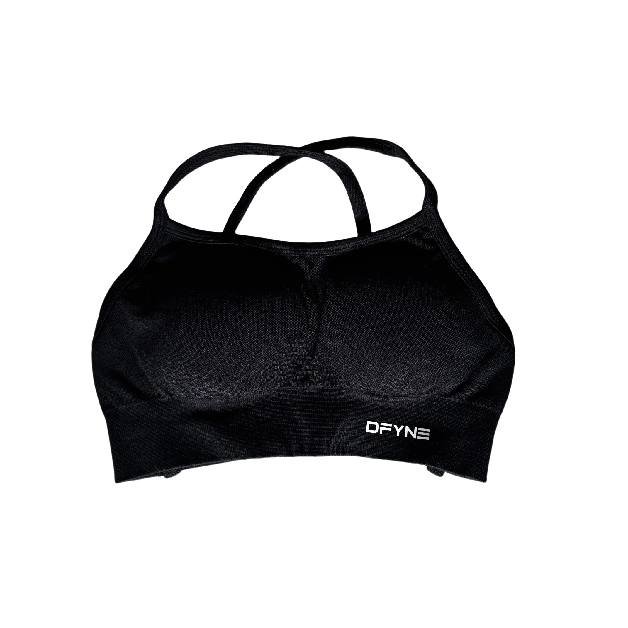 Dynamic Backless Sports Bra With Logo Women Seamless Yoga Top Bra Medium Support Padded Gym Crop Top Stretchy Fitness Sports Top