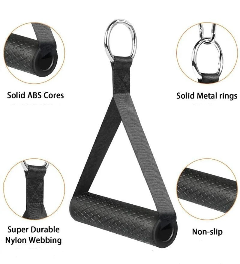 💪 Heavy-Duty D-Ring Metal Gym Handles - Ultimate Workout Versatility 💪