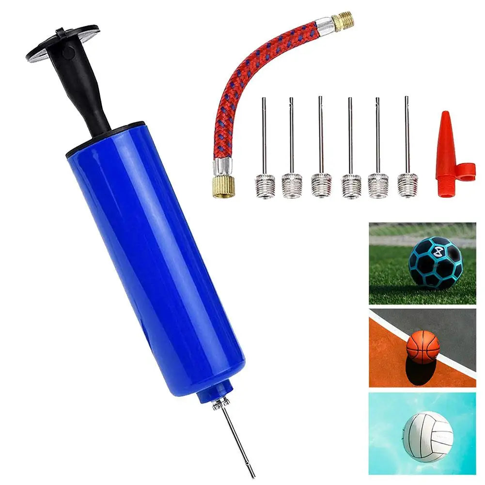 Ultimate Sports Ball Hand Air Pump Set - Includes 7 Needles & 1 Nozzle for All Your Inflation Needs