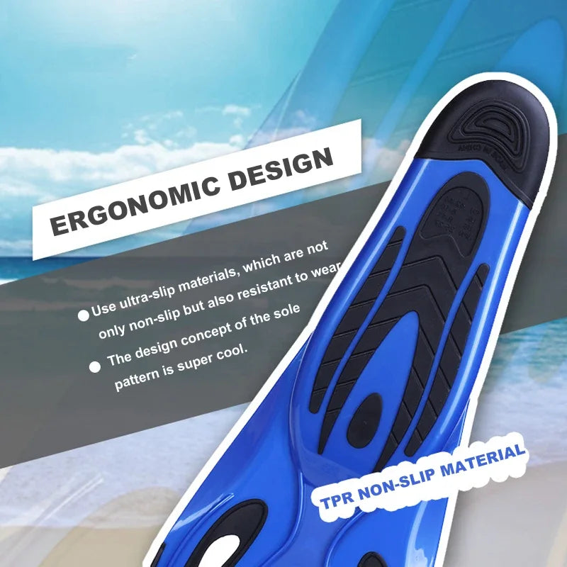 Adult Flexible Non-Slip Swim Fins for Diving Sports