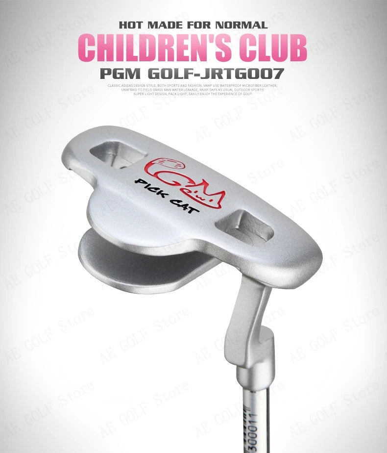 PGM Kids Golf Club Set (3-12 Years) | Complete Beginner's Kit with Wood, Iron, Putter & Bag