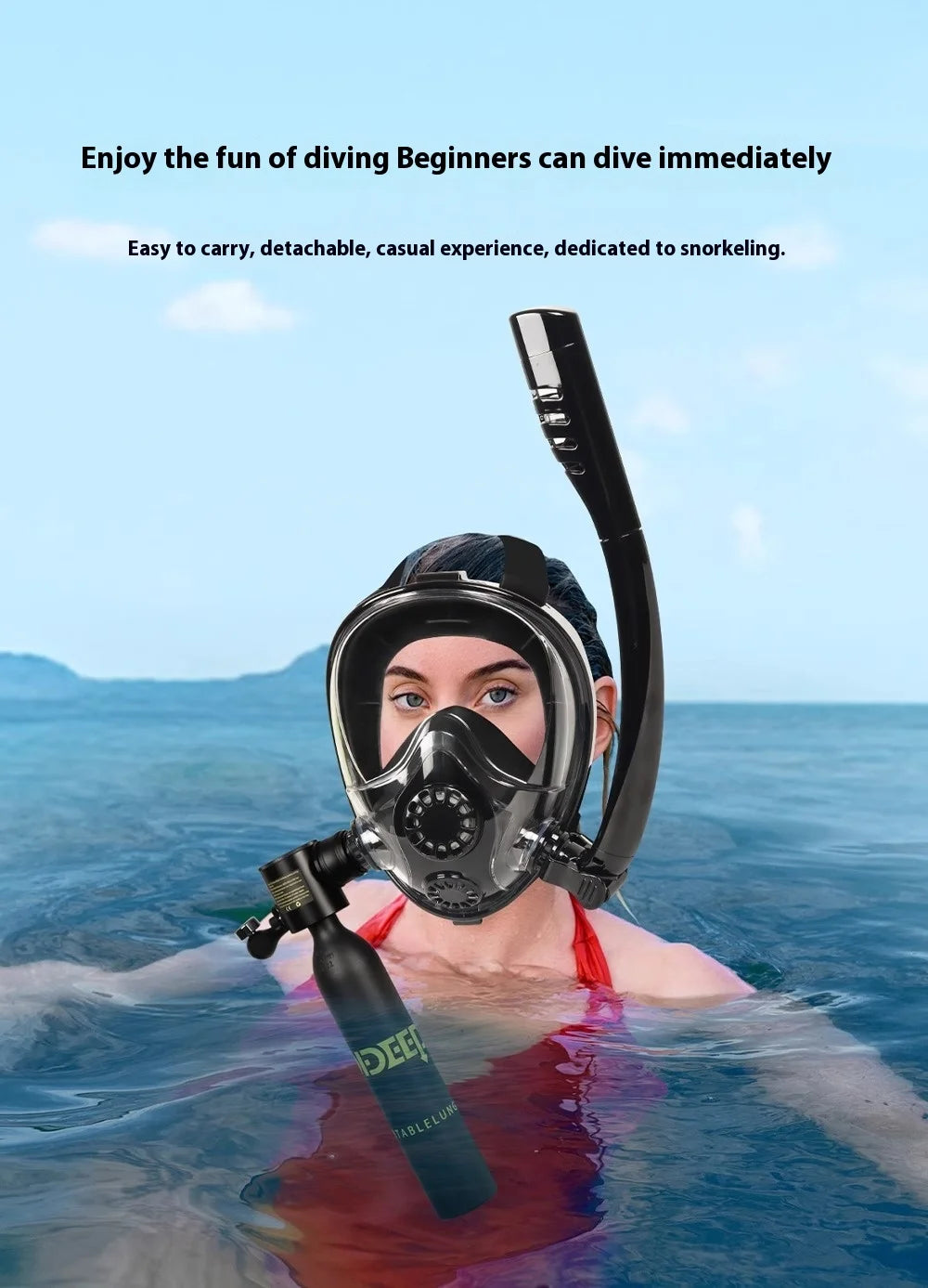 🌊 Mini Scuba Diving Tank with Sub Mask – Portable 0.5L Underwater Breathing Kit for the Whole Family 🏊‍♂️