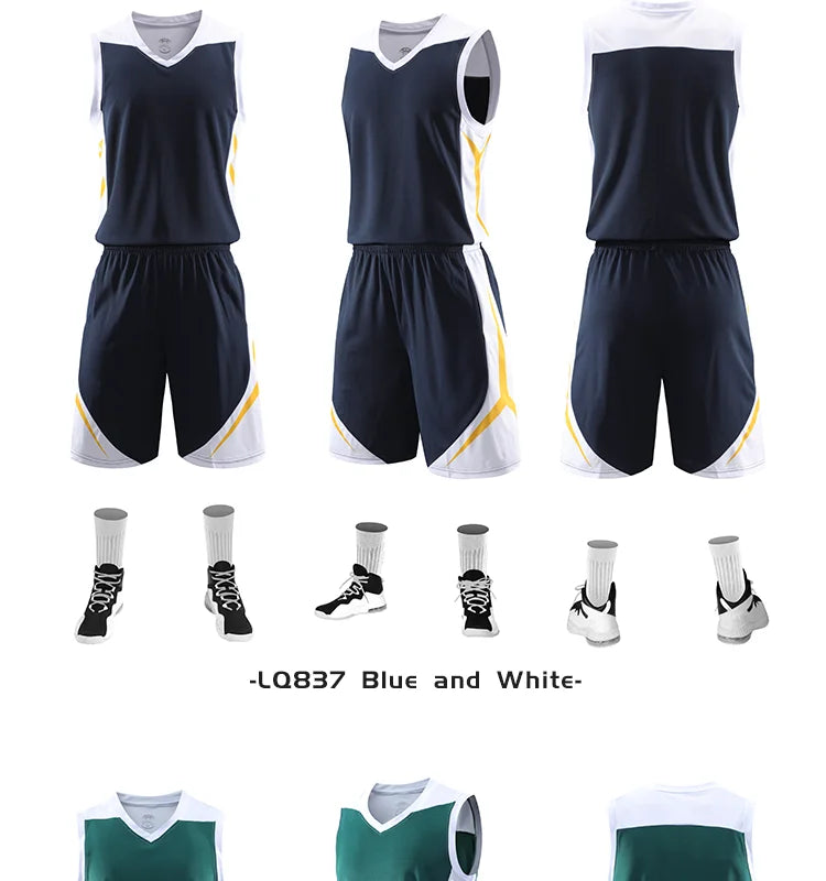 🏀 Customizable Basketball Jersey for Kids & Adults | Quick-Drying Training Uniforms & Tracksuits