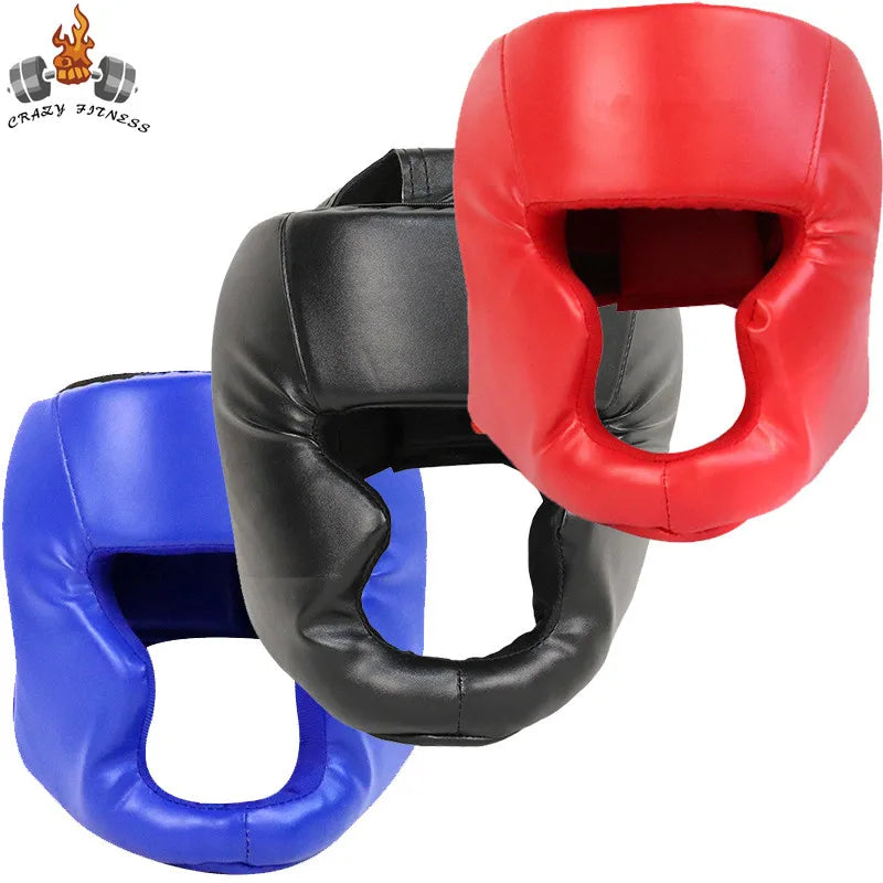 🥊 Boxing Headgear for Children & Adults | PU Karate & Muay Thai Safety Helmet | MMA & Sanda Training Gear