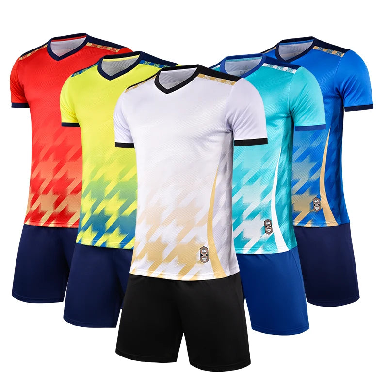 2024 Men's Soccer Jersey Set Training uniform Shirt Running Football short sleeve set