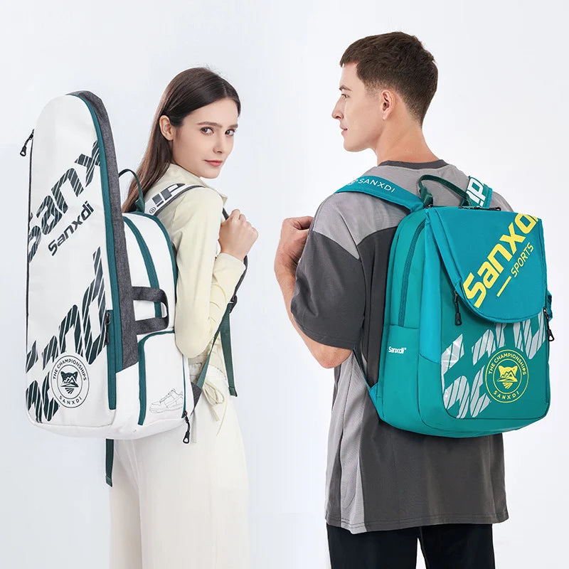 Foldable Tennis Badminton Backpack with Shoe Pocket