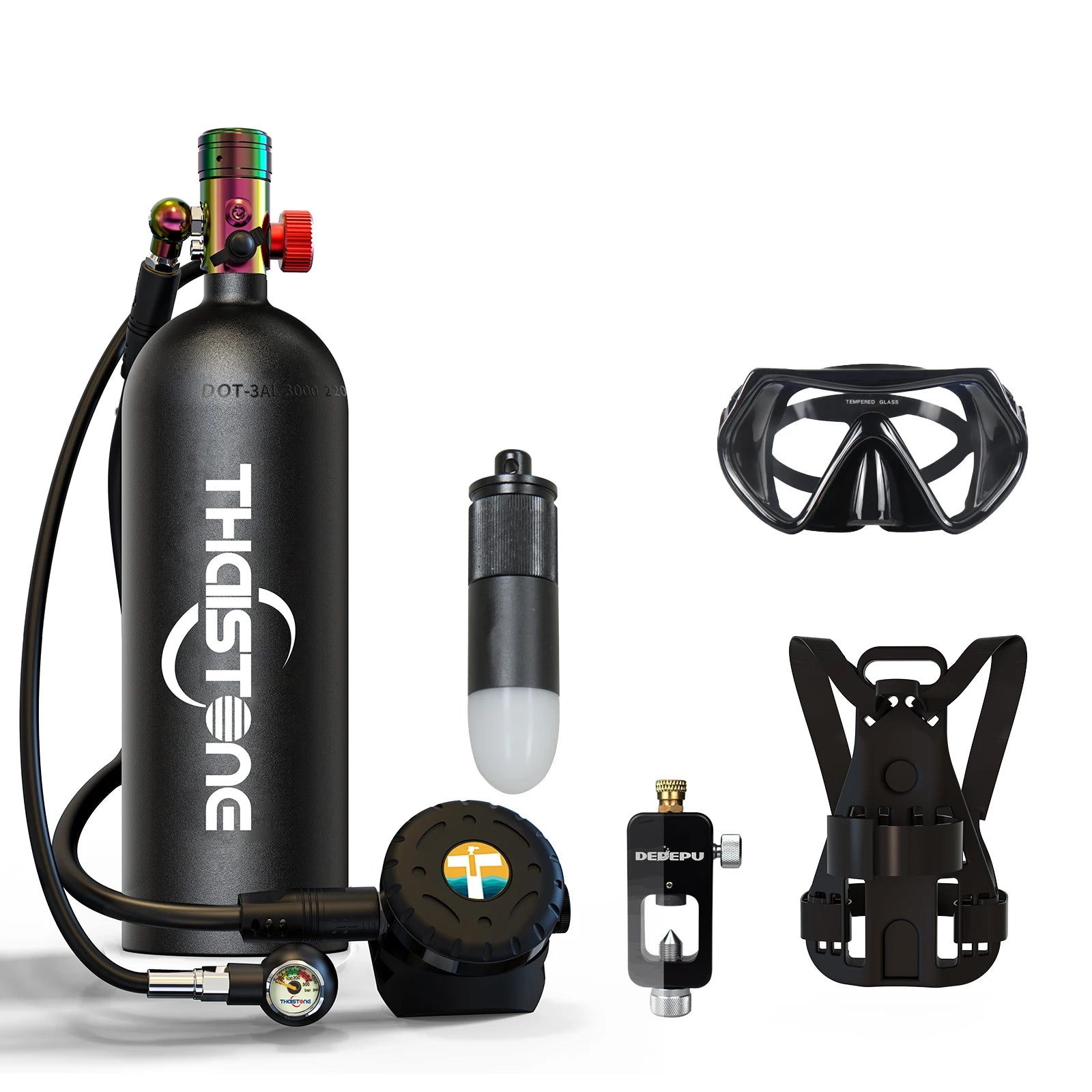 TAIITONEE Scuba Diving Bottle 2.3L High Pressure Oxygen Tank