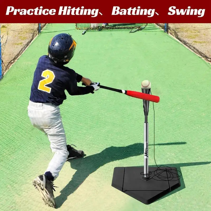 Baseball Swing Trainer with Elastic Rope and Bouncy Balls