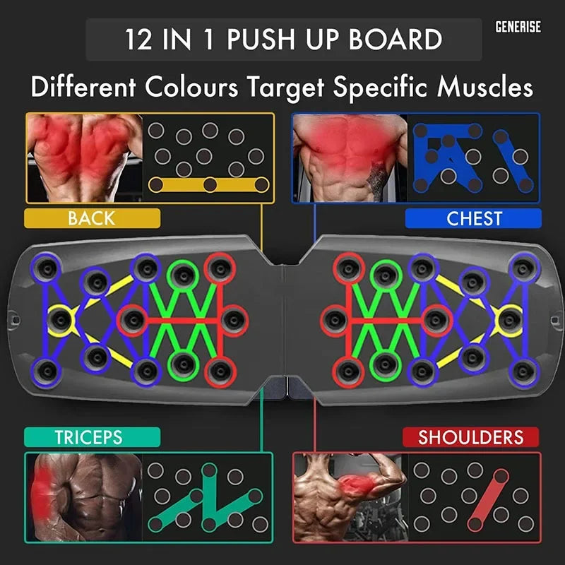 💪 21 in 1 Portable Push Up Board | Foldable Exercise Station for Strength Training