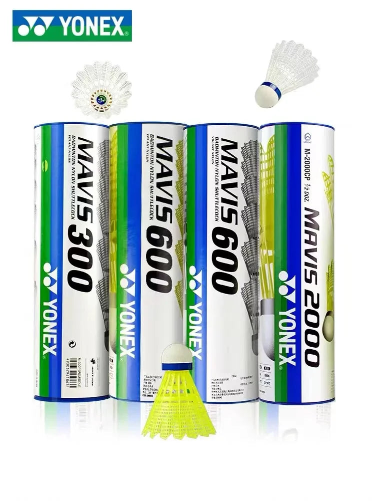 Yonex Mavis Badminton Shuttlecocks: Durable Nylon Balls for Training & Tournaments (6PCS)