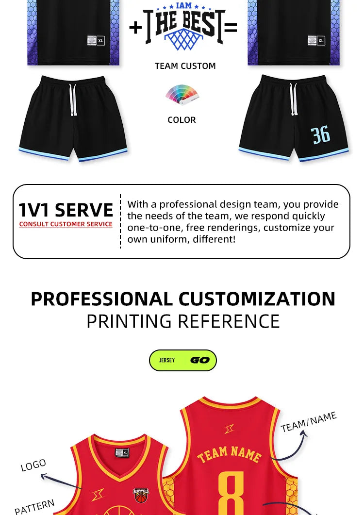 Customizable Quick-Dry Basketball Jersey for Kids & Adults – Perfect for Training and Play!